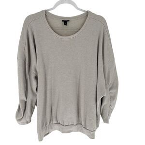 Torrid Top Womens 5X Beige Knit Drop Shoulder Shirred Sleeve Metallic Sparkle